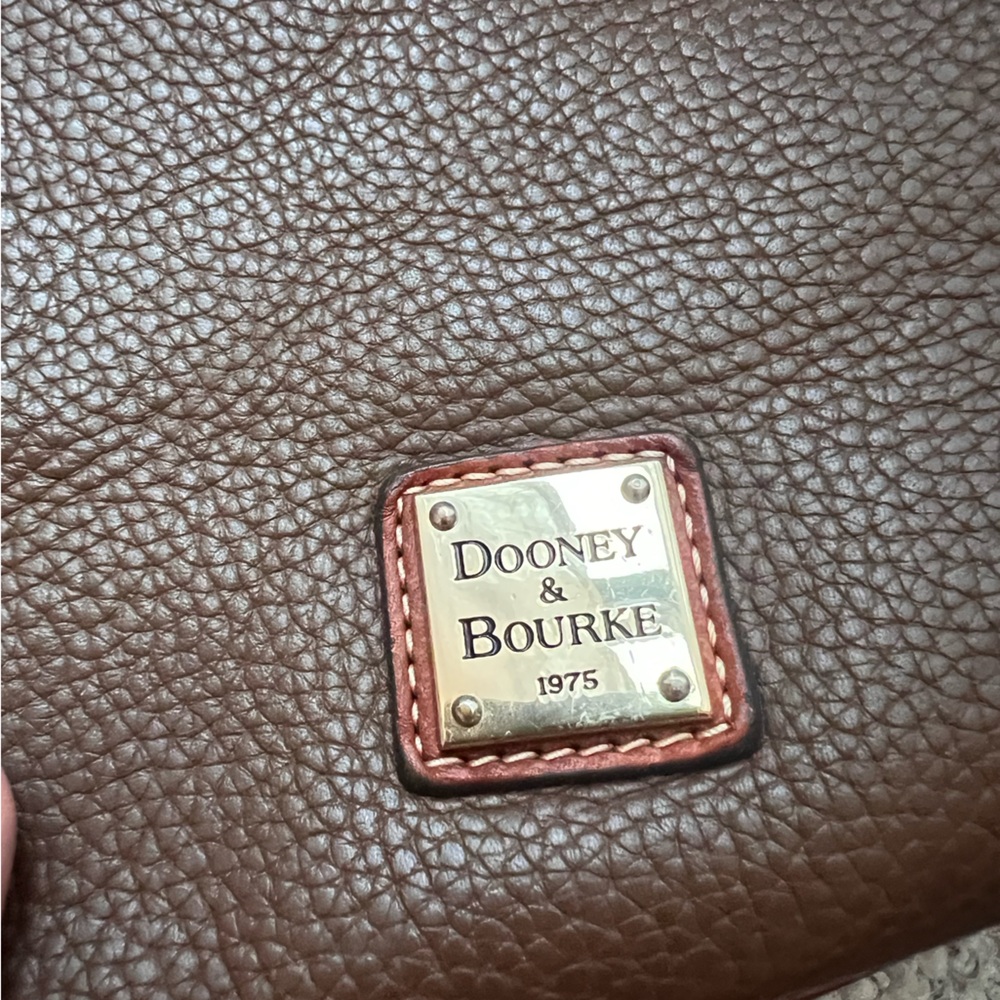 Dooney & Bourke Textured Brown Leather Cross Body Bag Purse